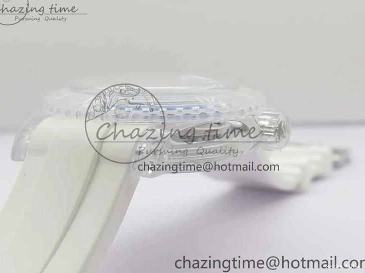 0518 Affordable Submariner Phantomlab Transparent KZF Best Edition Blue Space Dial on White Rubber Strap VR 2566